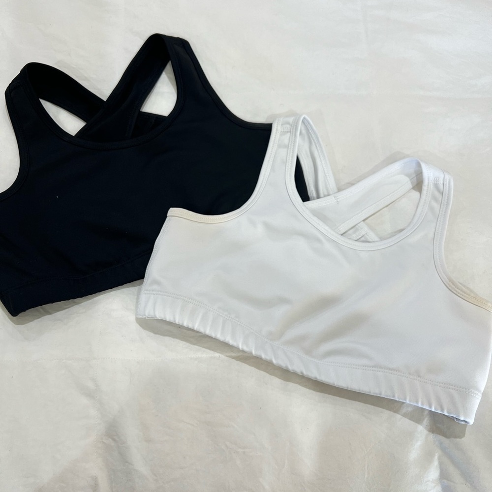 BCG Girls Black and White Sports Bra Combo